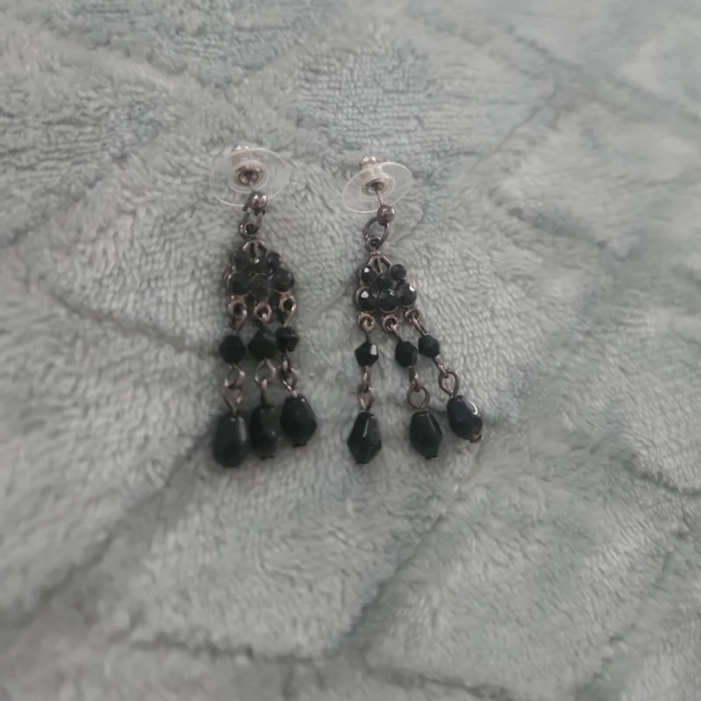 Black drop earrings